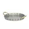 METALOWY TALERZ Z RĄCZKAMI ŚR. 30CM
