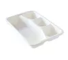 Pojemnik obiadowy biały z włókna 4-komorowy 275x202x45 mm (Duni)