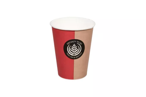 Kubek papierowy 1-warstwowy 'coffee to go' 300ml śr.90 mm (z logo żółw)