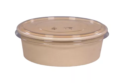 Pojemnik sałatkowy papierowy BAMBUS 500 ml śr. 150 mm