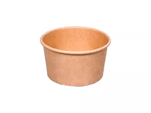 Wieczko papierowe kraft do pojemnika deserowego 160ml śr. 80mm