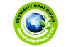 Naklejka ”UŻYWAMY OPAKOWAŃ BIODEGRADOWALNYCH”