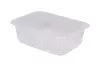 Pojemnik obiadowy 187x137x63mm 1000ml NIEDZIELONY MEDIUM żebrowany transparentny (W1/603R)