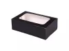 PUDEŁKO PAPIEROWE + PE SUSHI Z OKIENKIEM CZARNE 16*10*5 CM (30) (330)