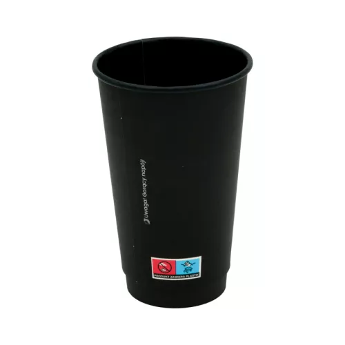 Kubek papierowy 100% czarny 400 ml/ 16 oz śr. 90 mm, 2-warstwowy BLACK