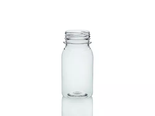 Butelka plastikowa rPET okrągła gładka 120 ml śr. 3/38 mm