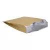 Torba papierowa 27x20x4,5 cm fałdowa brązowa / kraft powlekana aluminium