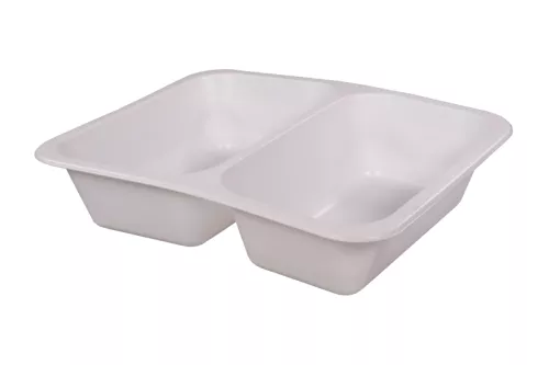 Pojemnik obiadowy 2-dzielny biały 227x178x50 mm LITE do zgrzewu
