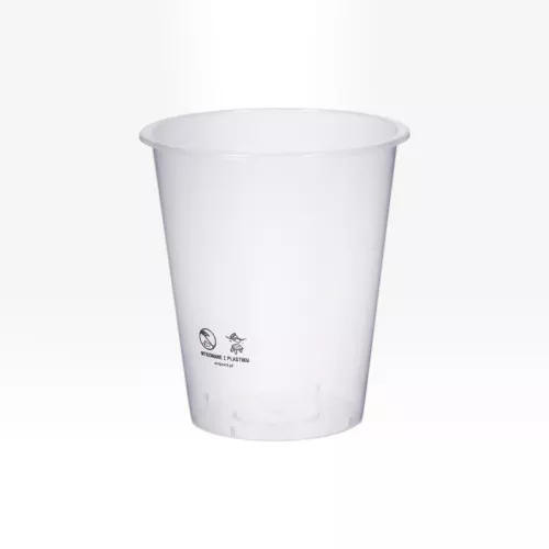 Kubek plastikowy premium 300 ml PP do systemów wielokrotnego użytku, przezroczysty - polecany do Bub