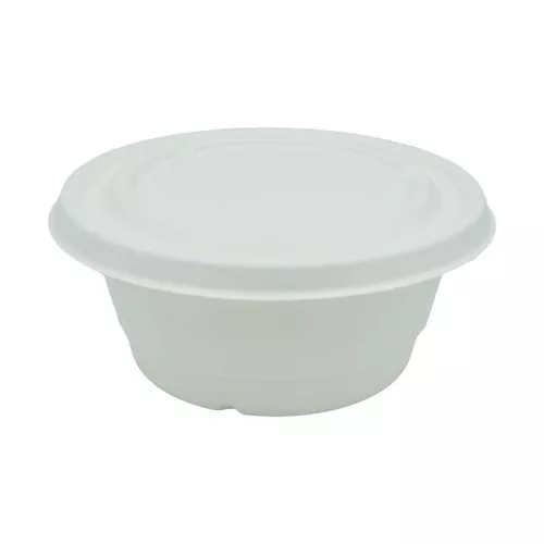 Miska DIAMOND 850ml z pulpy z trzciny cukrowej, biała śr.165mm