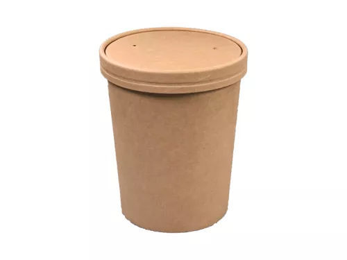 Pojemnik papierowy na zupę KRAFT 960ml (32oz) śr.115mm
