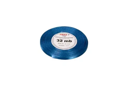 Wstążka satynowa 6mm/32m morska