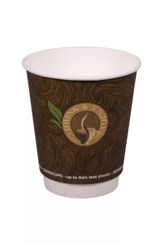 Kubek papierowy drink & enjoy 2-warstwowy 300 ml (z logo żółw)