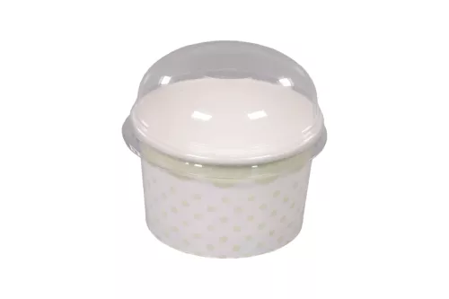 Wieczko wypukłe szczelne do pojemników 130ml na lody i desery śr.75mm