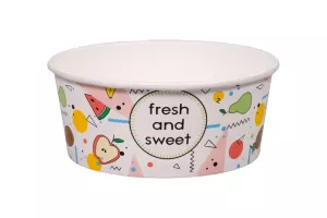 Wieczko wypukłe szczelne do pojemników 350ml na lody i desery śr.120mm