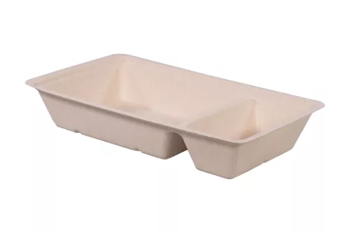 Tacka 2-dzielna z pulpy trzcinowej eco natural 120x200x35 mm Great To Go , Bioware