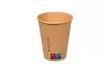 Kubek papierowy premium 300ml śr. 90 mm 1-warstwowy kraft (z logo żółw)