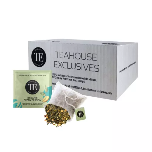 Herbata ORGANIC GREEN PASSION 3g : Orzeźwiająca i Egzotyczna Zielona Herbata - Teahouse Exclusives