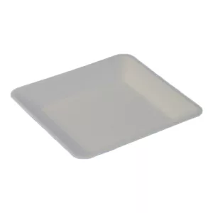 Talerz śr. 22 cm z pulpy z trzciny cukrowej biały okrągły