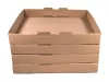 Pudełko kartonowe do pizzy 32x32x3,5 cm brązowe otwarte piętrowane