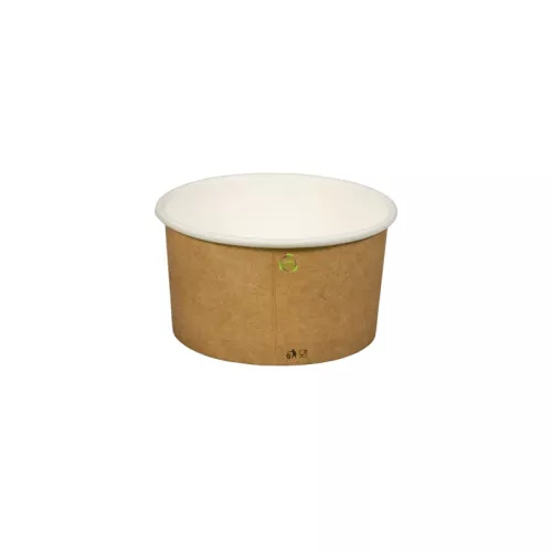 Pojemnik sałatkowy papierowy 225 ml brązowo-biały GREEN LEAF śr. 93,5 mm (spód)