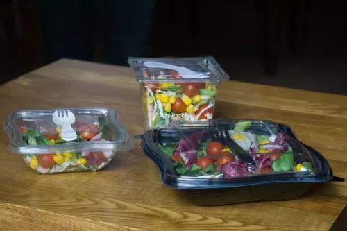 Opakowanie do sałatek 375ML WAVE FALA przezroczyste