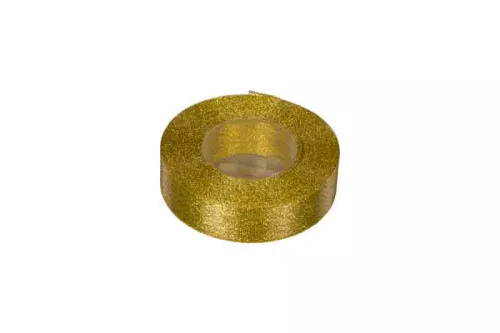 Wstążka brokatowa 25mm/32m złota