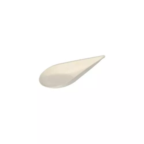 Talerzyk na przekąski KROPLA 10,5x5,7 cm z trzciny cukrowej, biały, fingerfood