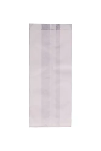 Torba papierowa fałdowa biała 27x11x6 cm