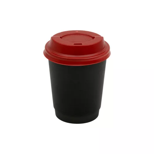 Wieczko bordowe śr. 80 mm do kubków papierowych 200ml