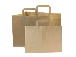 Pudełko papierowe 26×19×5 cm (HP11) barierowe kraft z okienkiem do sushi, ciast i nie tylko