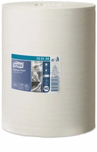 Czyściwo papierowe Tork do lekkich zabrudzeń 1-W, białe M2, szer. 24,5cm