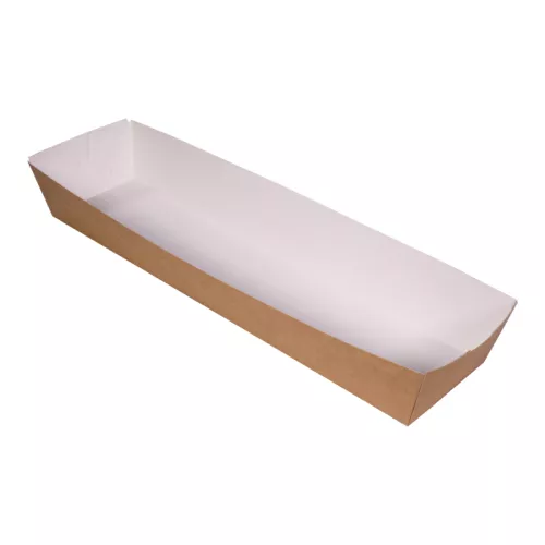 Tacka papierowa 270x65x40 mm biało-brązowa