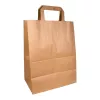 Torba papierowa klockowa 260x160x335 mm brązowa eco/kraft uchwyt płaski