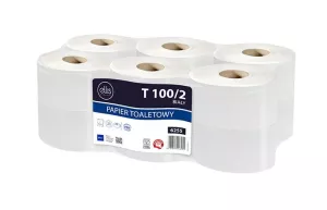 Dozownik CLIVER do papieru toaletowego w rolkach jumbo, biały, ABS