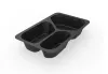 Pojemnik 1/4 GN Menu 263x161x45 mm 3-Komory, Czarny (Duni 181904)