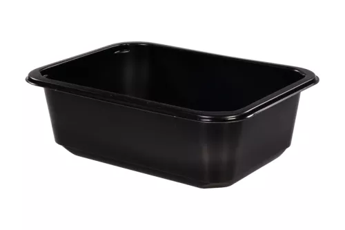 Pojemnik obiadowy 187x137x63mm 1000ml NIEDZIELONY MEDIUM gładki czarny (W1/603)