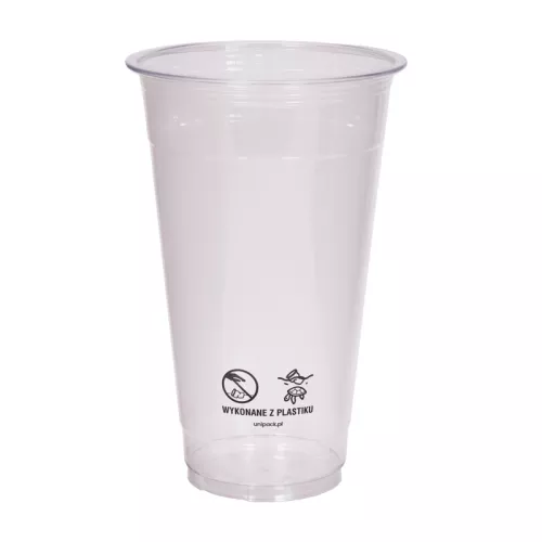 Kubek plastikowy PET 500 ml 20oz/śr.96 mm z logo żółw