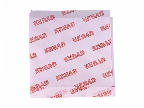Koperta papierowa kebab z nadrukiem uniwersalnym foliowana PE 15x17 cm