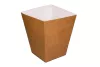 Pudełko kartonowe 1,3L popcorn/kurczak biało-brązowy