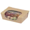 Pudełko na sałatkę 825ml tekturowe kraft z okienkiem, take away