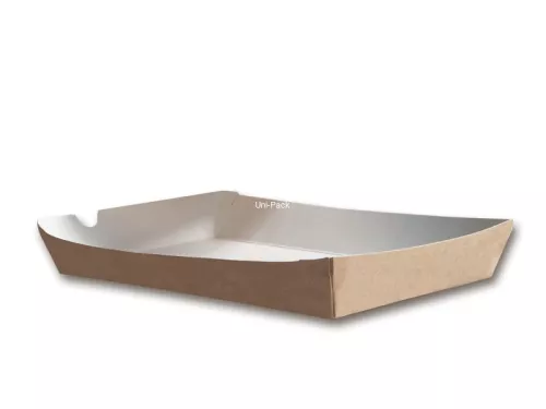 Tacka papierowa brązowo-biała 240x140x35 mm