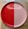 TALERZ OBIADOWY 28 CM 4SZT, MIX 2 KOLORY -  RÓŻOWY, CZERWONY