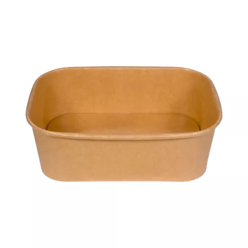 Pojemnik sałatkowy papierowy 750 ml prostokątny kraft
