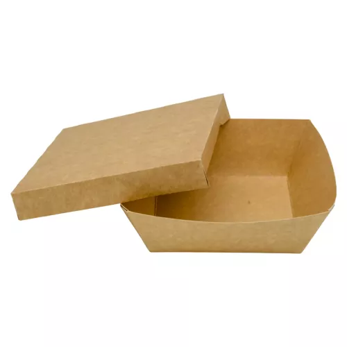 Tacka sałatkowa 100% papier 163x163x55 mm, 1100 ml, kraft