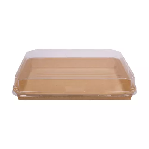 Pudełko papierowe YUMI™ 255x184mm (HP11) kraft do sushi z wieczkiem