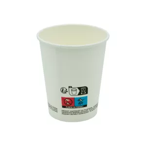 Wieczko 80mm płaskie papierowe białe + PE