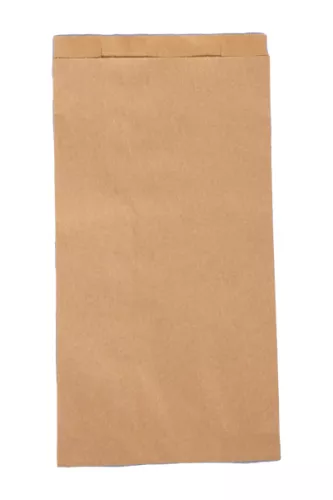 Torba papierowa fałdowa brązowa eco/kraft 29x15x6,5 cm