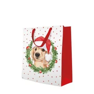 Torba prezentowa SANTA DOG 26,5x33,5x13 cm