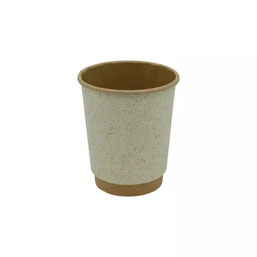 Kubek papierowy 2-warstwowy trawa/kraft 250 ml śr. 80 mm